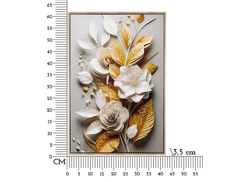 Dipinto su tela laccato con cornice cm 42x3,5x62