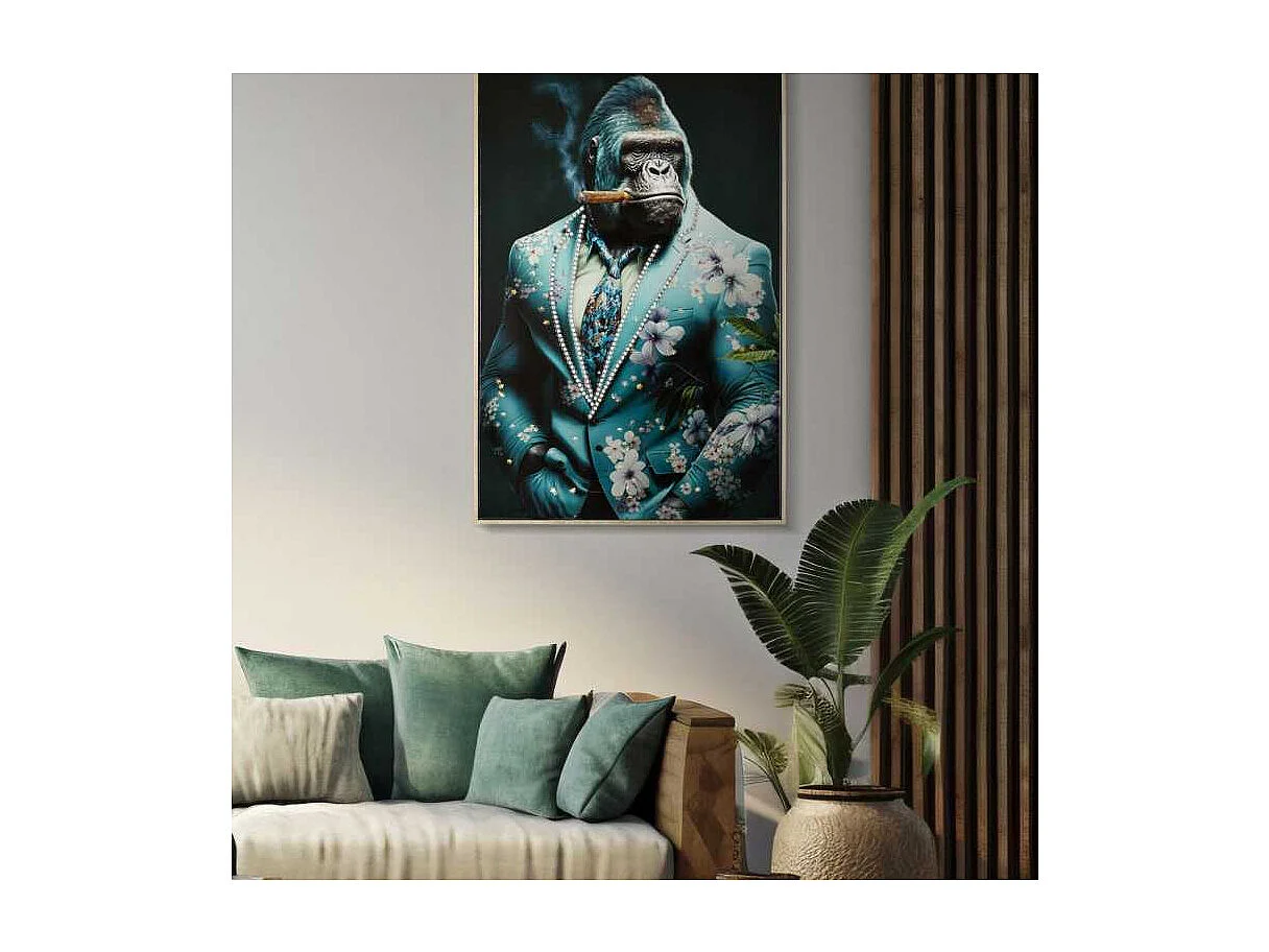 Tableau Imprimé Déco "Kongy" 62x92cm Multicolore