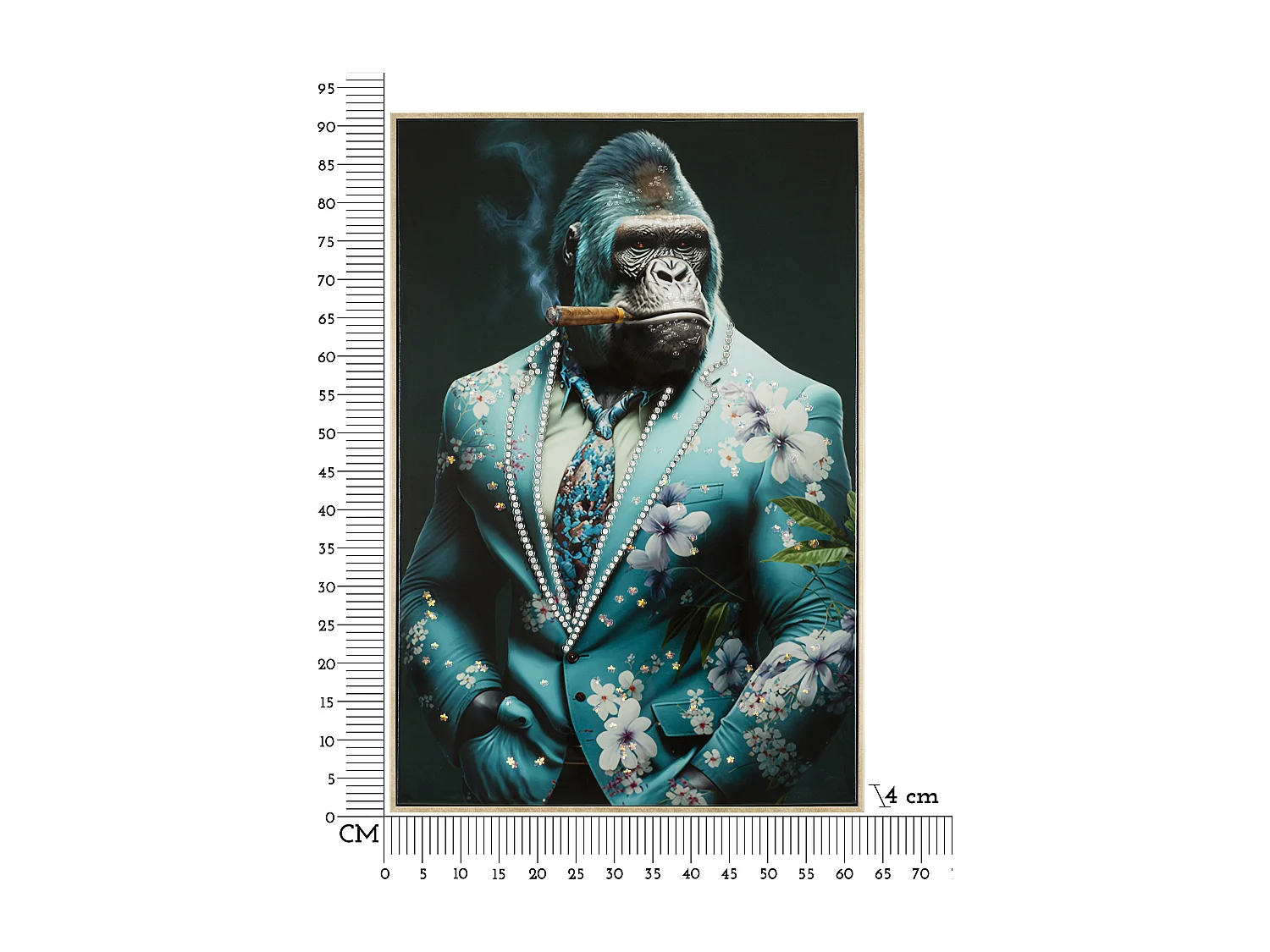 Tableau Imprimé Déco "Kongy" 62x92cm Multicolore