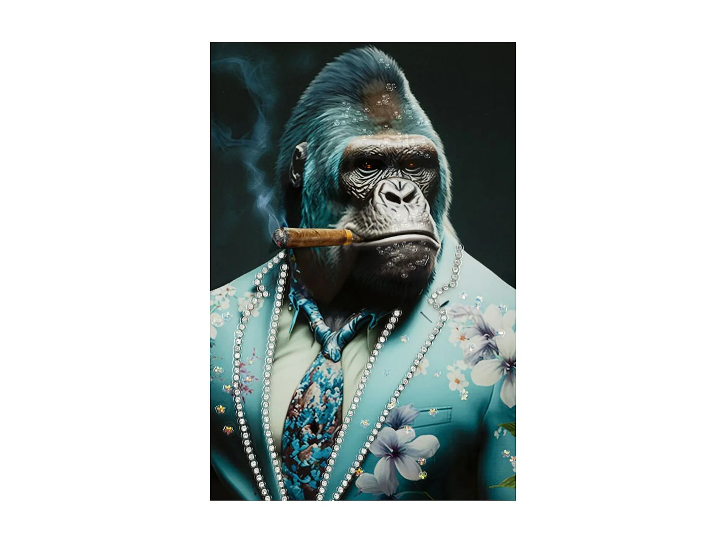 Tableau Imprimé Déco "Kongy" 62x92cm Multicolore