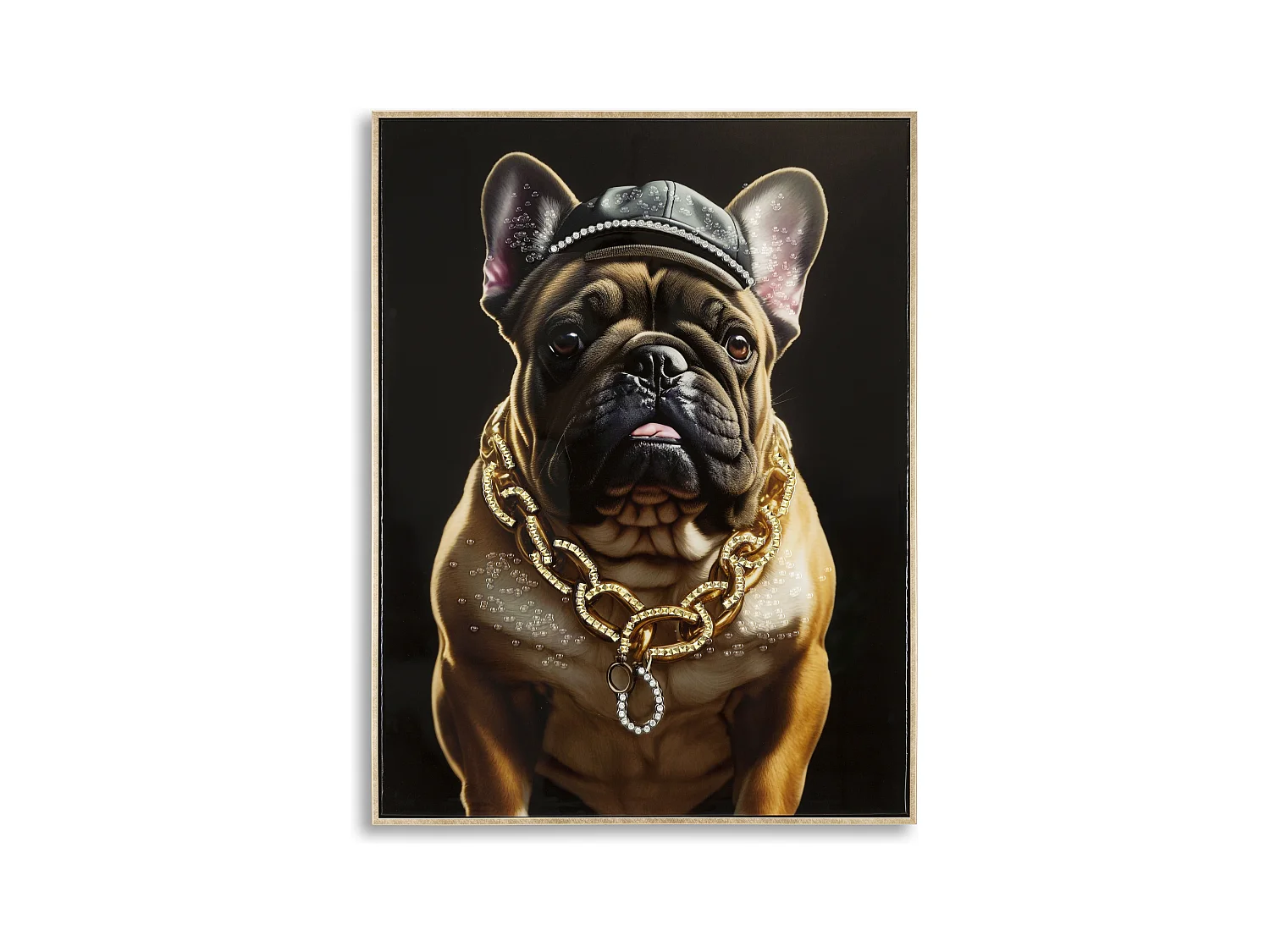 Peinture sur toile laquée avec cadre 62x4x82 cm