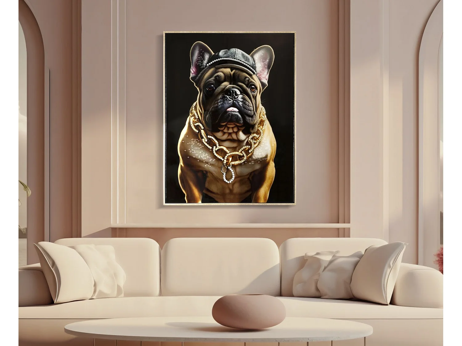 Tableau Imprimé Déco "Bully" 62x82cm Multicolore