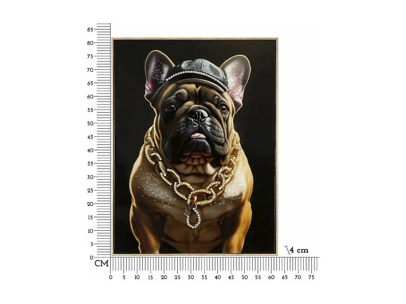 Tableau Imprimé Déco "Bully" 62x82cm Multicolore