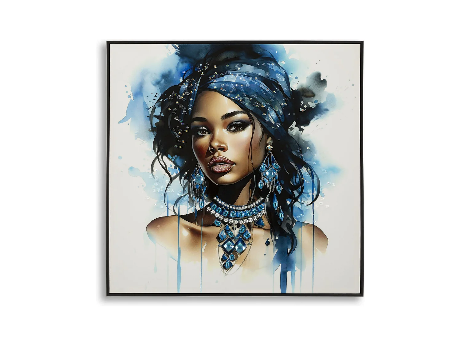 Peinture sur toile laquée avec cadre 82x4x82 cm