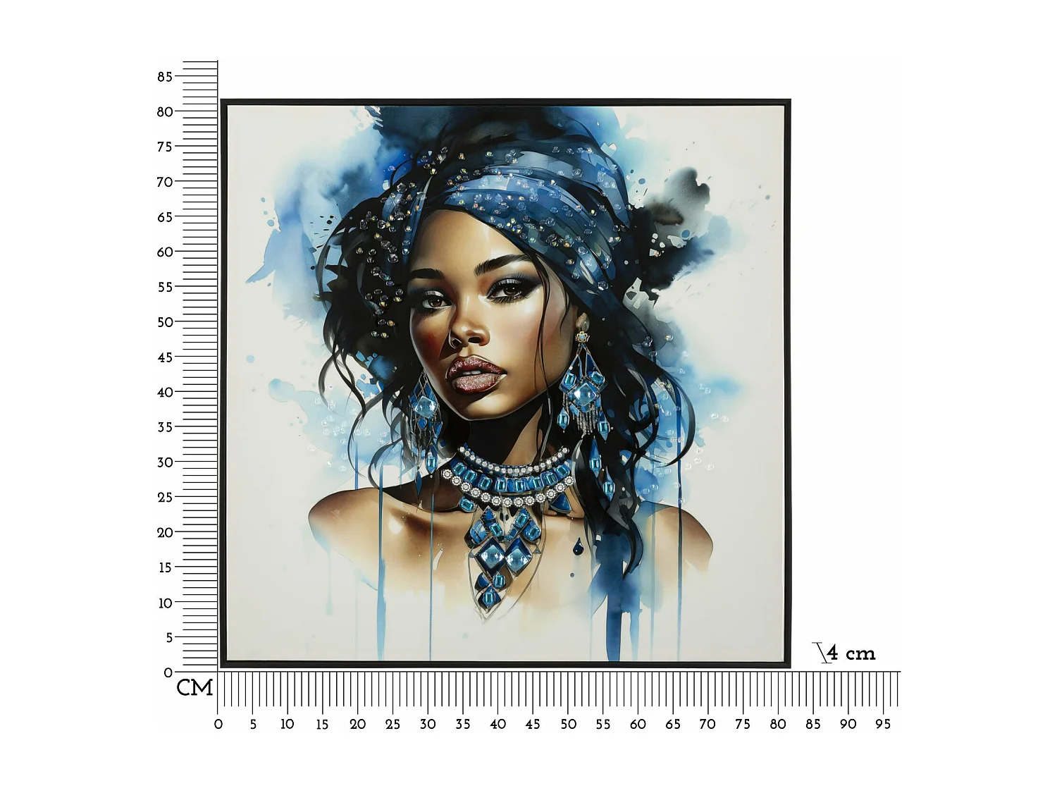 Tableau Imprimé Déco "Alteas" 82x82cm Multicolore