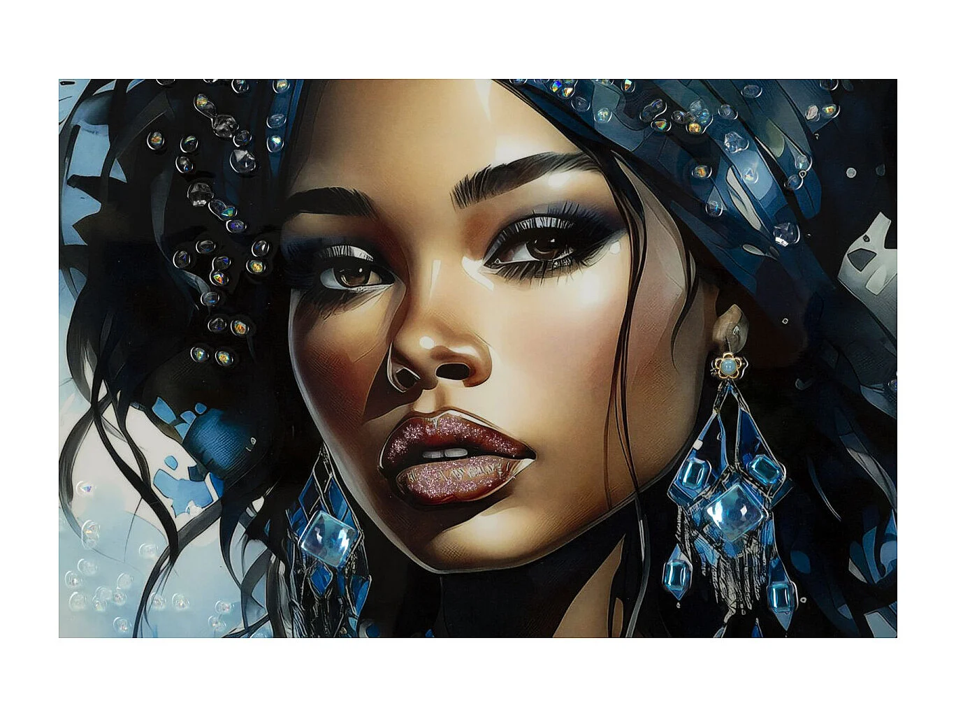 Tableau Imprimé Déco "Alteas" 82x82cm Multicolore