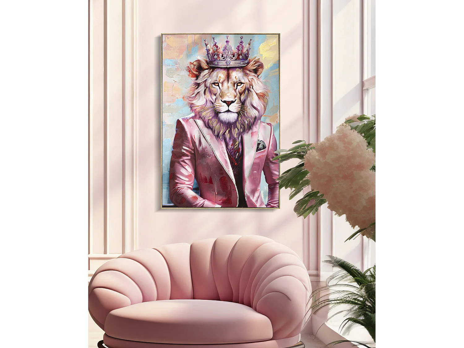 Dipinto su tela con cornice cm 82x4,5x122