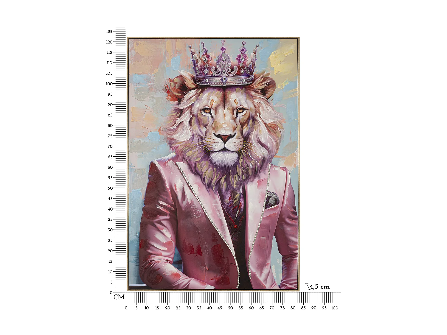 Schilderij op canvas met lijst 82x4.5x122 cm