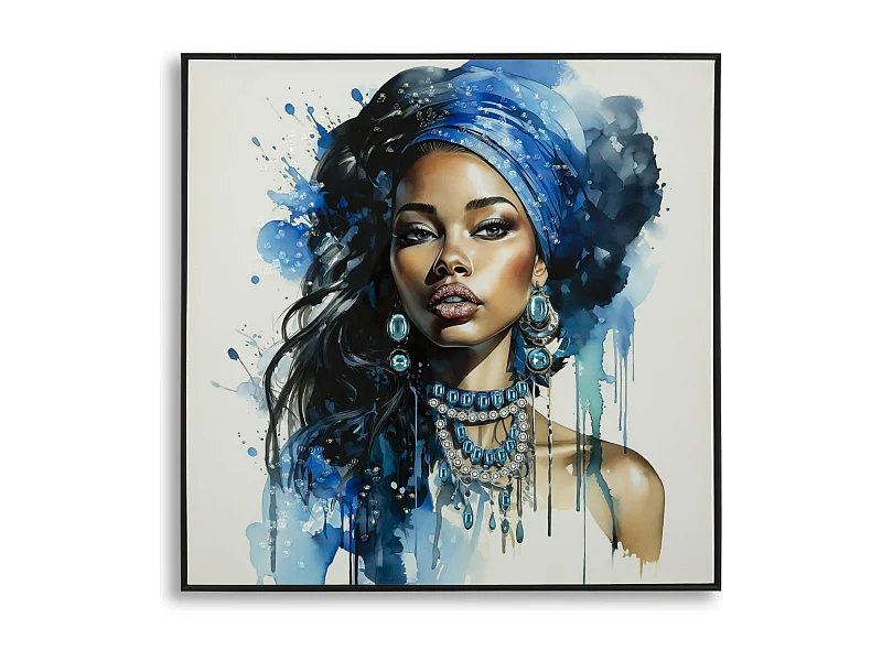 Tableau Imprimé Déco "Altea" 82x82cm Multicolore