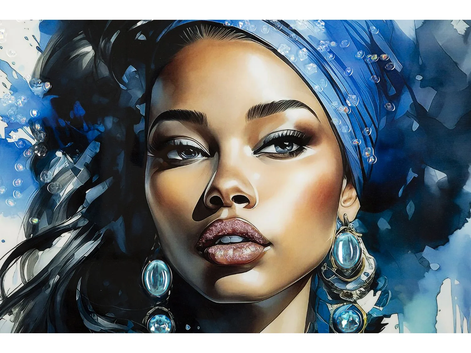 Dipinto su tela laccato con cornice cm 82x4x82