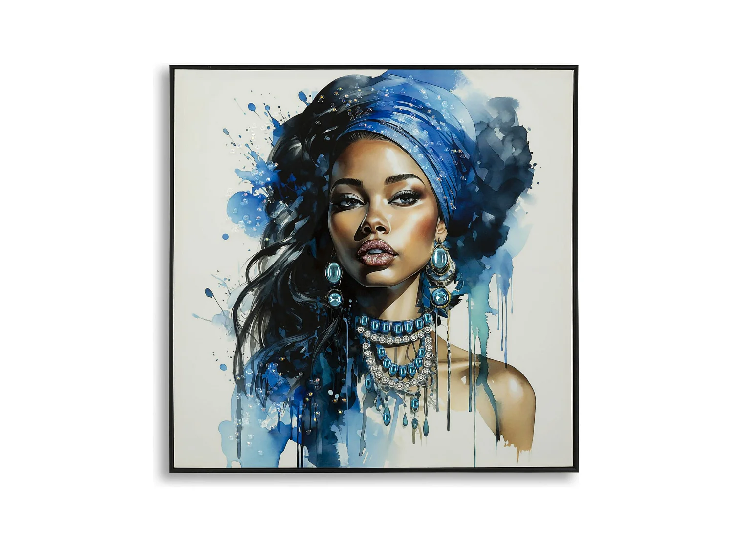 Peinture sur toile laquée avec cadre 82x4x82 cm