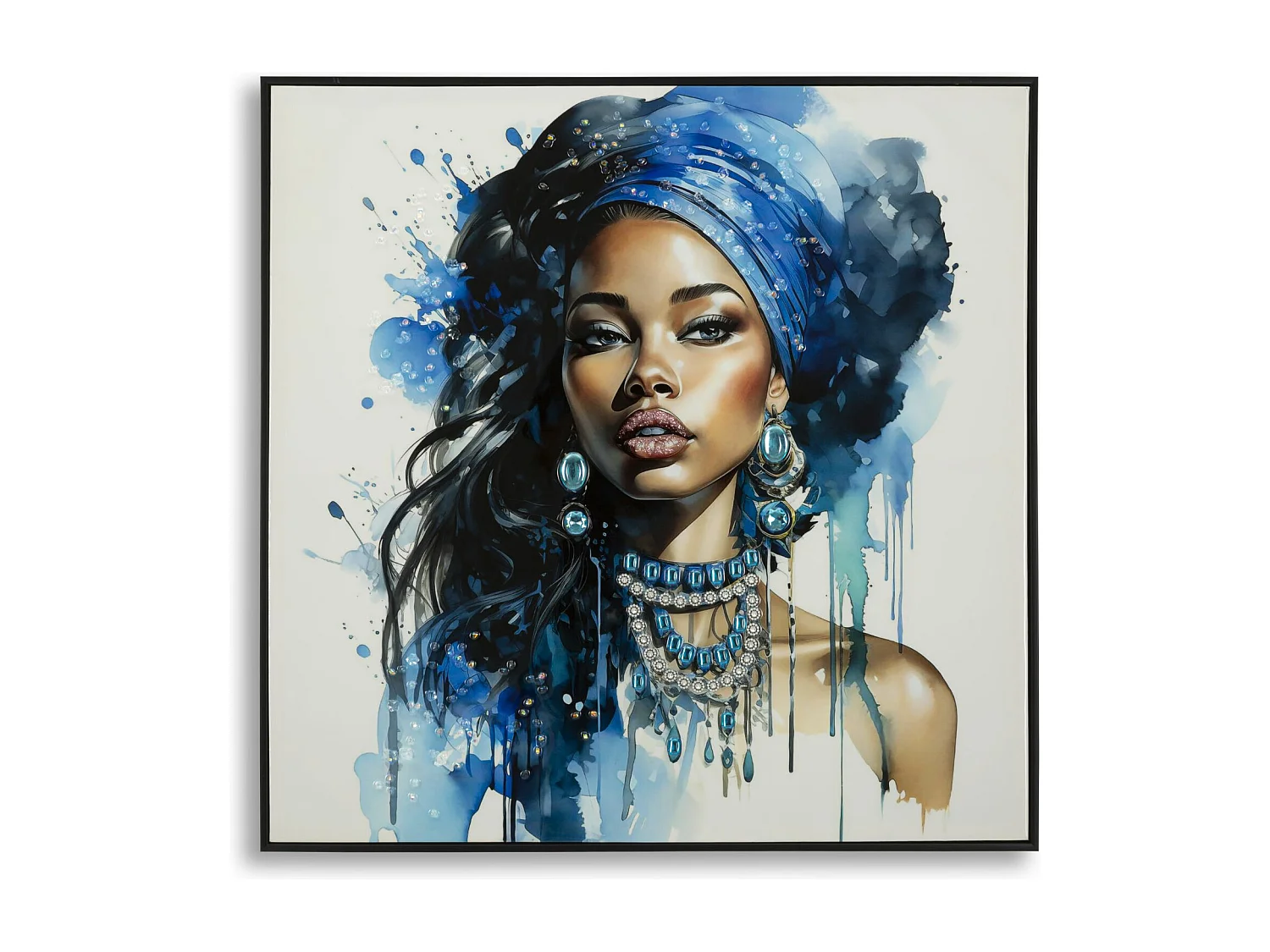 Tableau Imprimé Déco "Altea" 82x82cm Multicolore