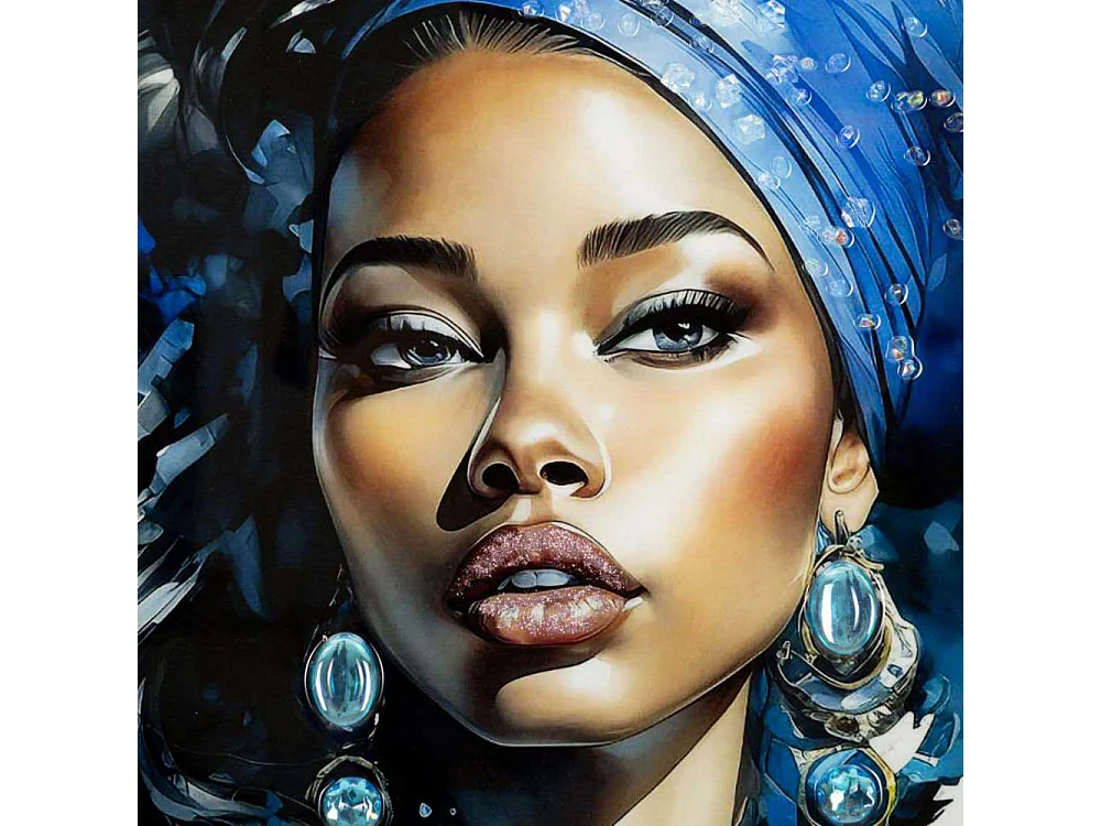 Tableau Imprimé Déco "Altea" 82x82cm Multicolore