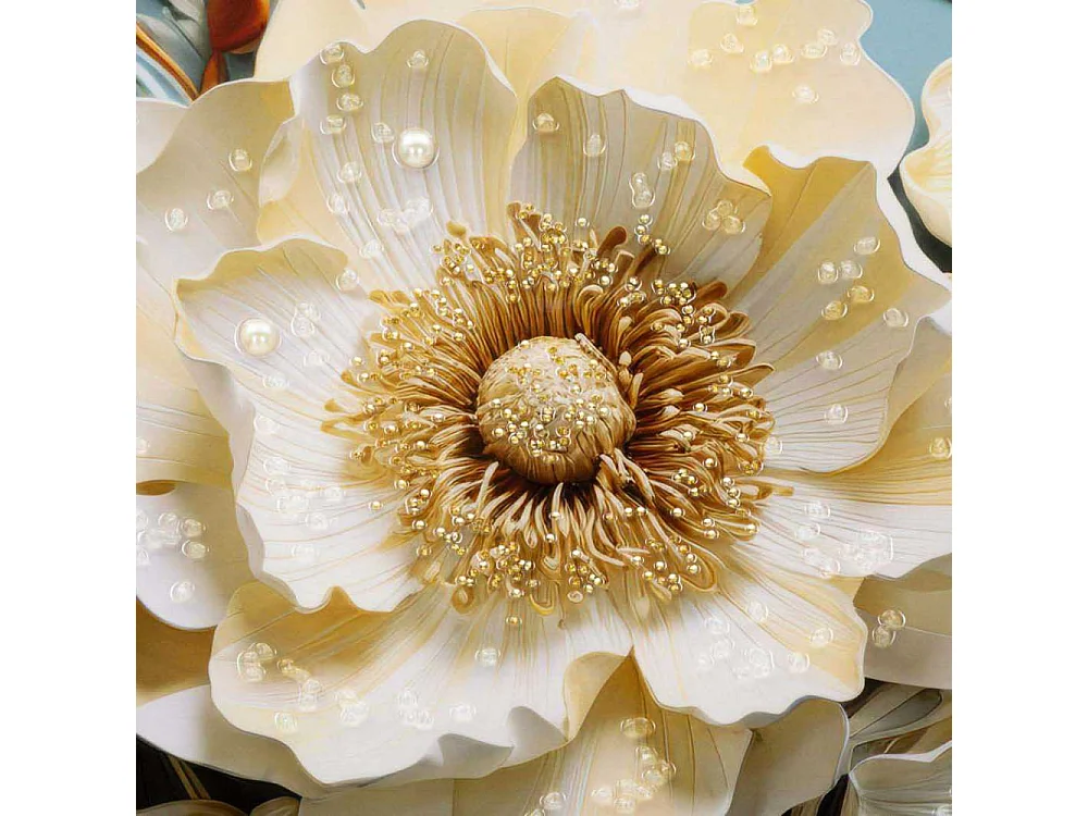 Tableau Imprimé Déco "Narcie" 82x82cm Multicolore