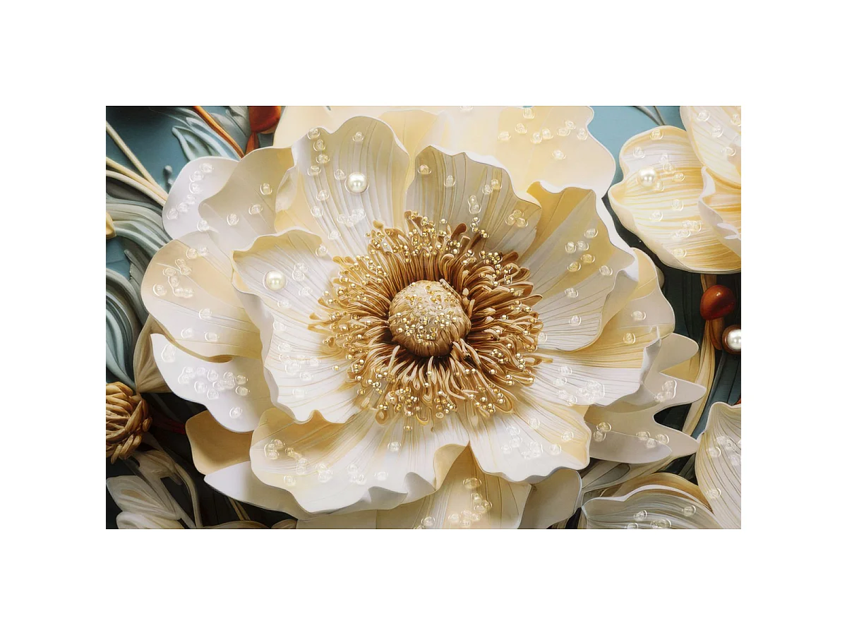 Dipinto su tela laccato con cornice cm 82x4x82