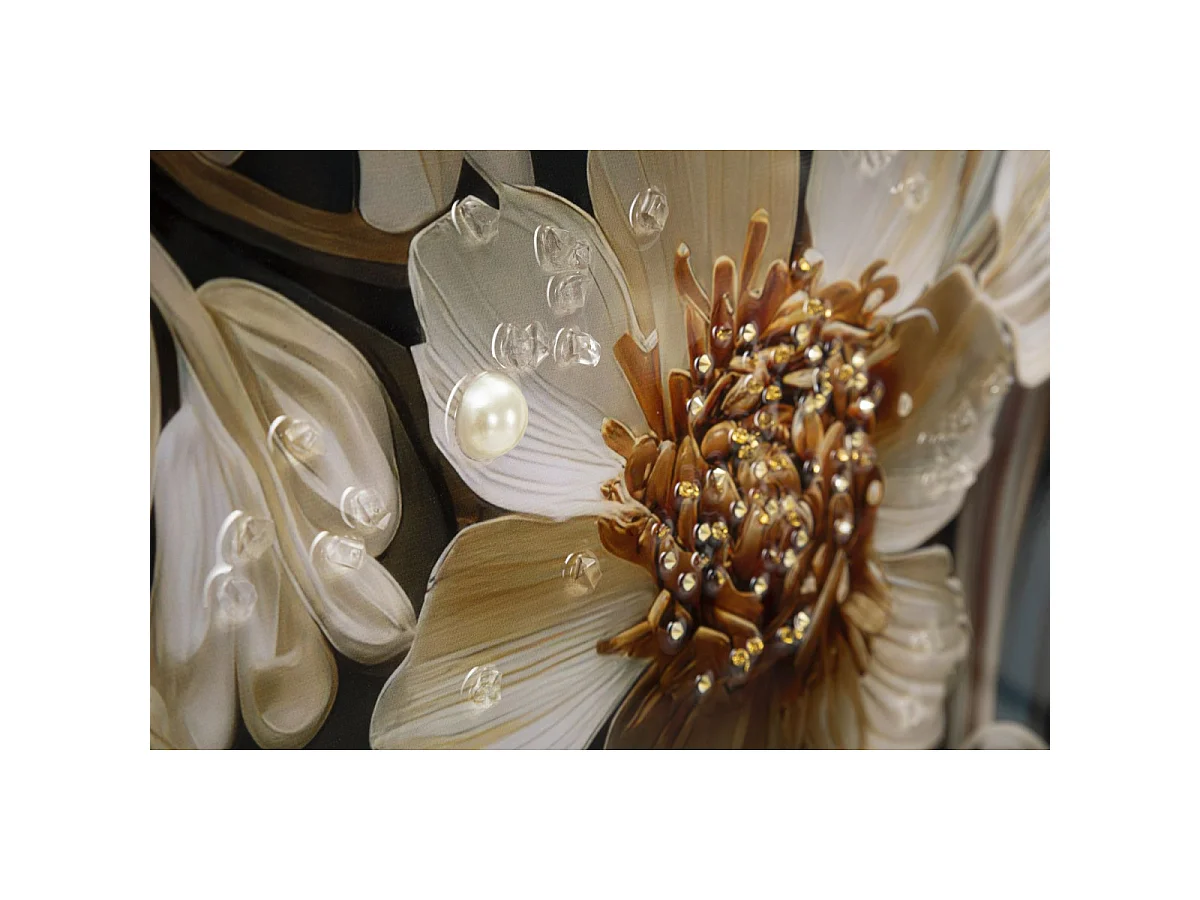 Dipinto su tela laccato con cornice cm 82x4x82