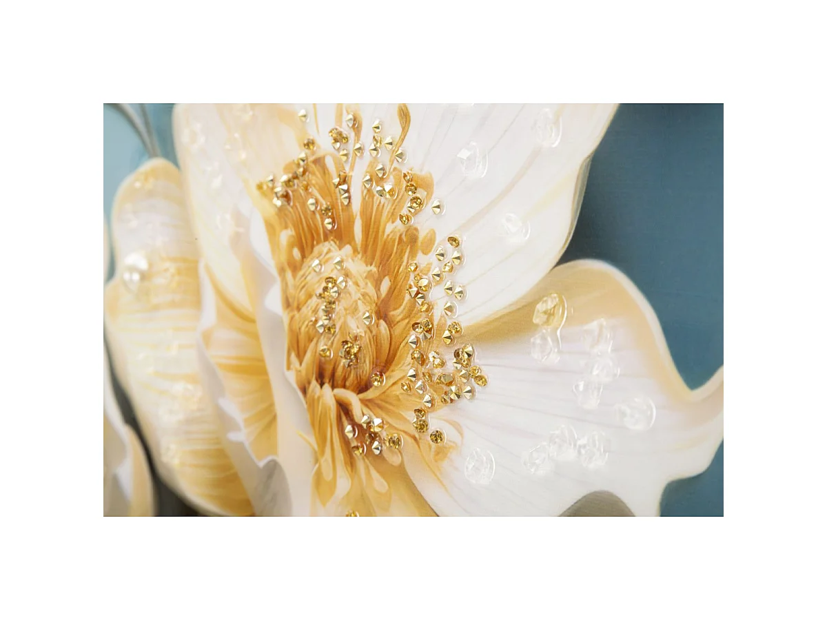 Dipinto su tela laccato con cornice cm 82x4x82