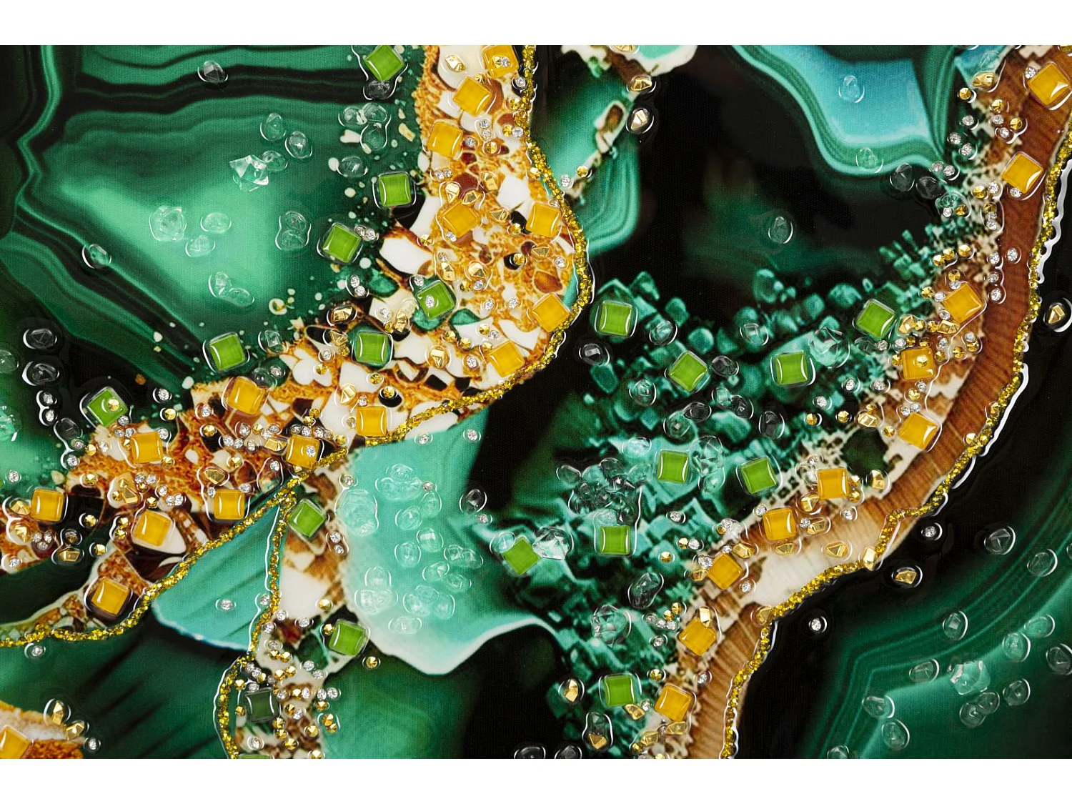 Tableau Imprimé Déco "Smeraldie" 62x82cm Vert