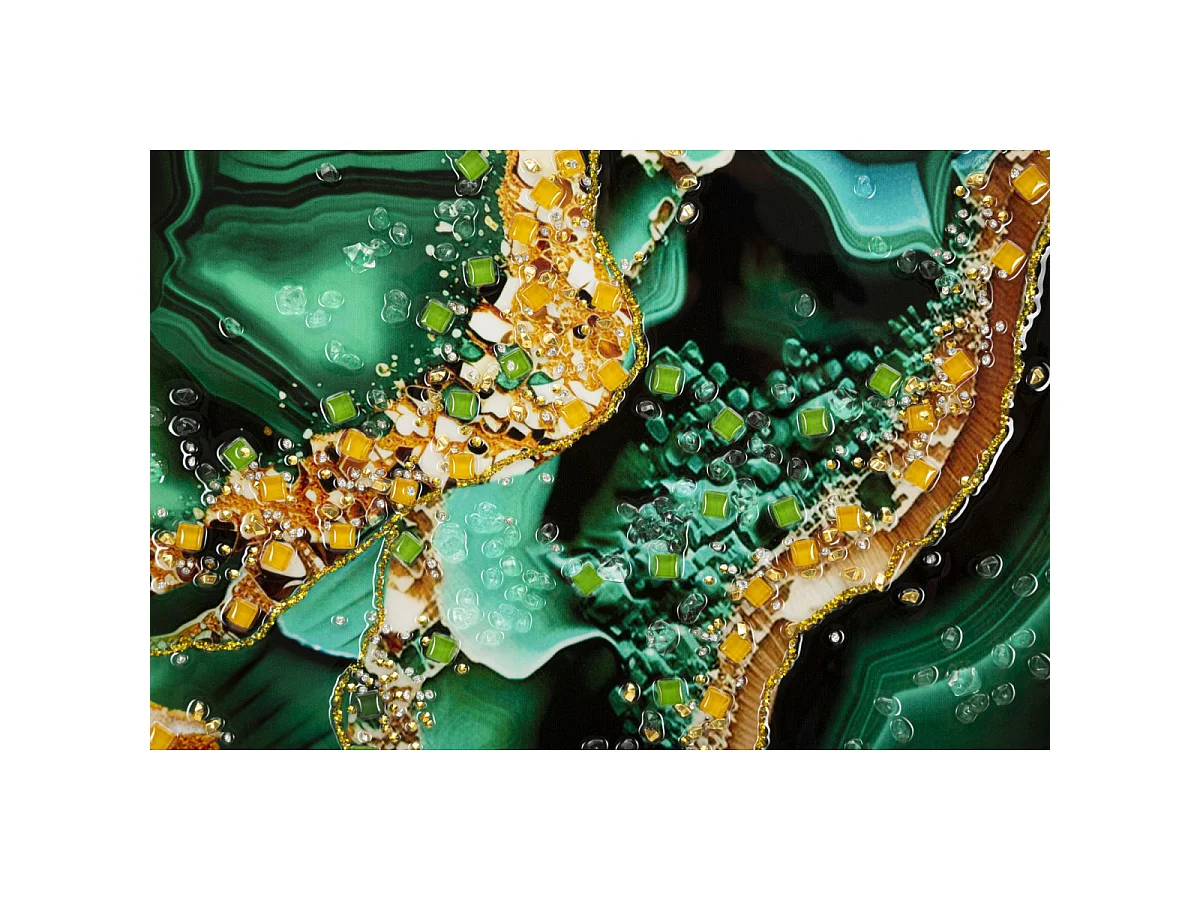 Tableau Imprimé Déco "Smeraldie" 62x82cm Vert