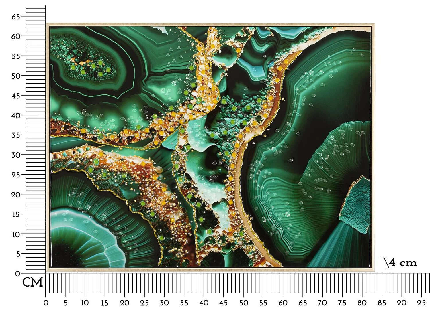 Tableau Imprimé Déco "Smeraldie" 62x82cm Vert
