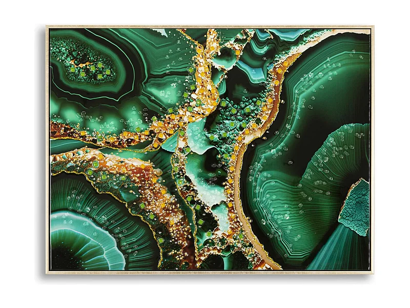 Tableau Imprimé Déco "Smeraldie" 62x82cm Vert