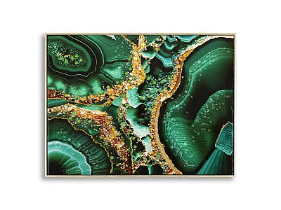 Schilderij op gelakt doek met lijst 82x4x62 cm