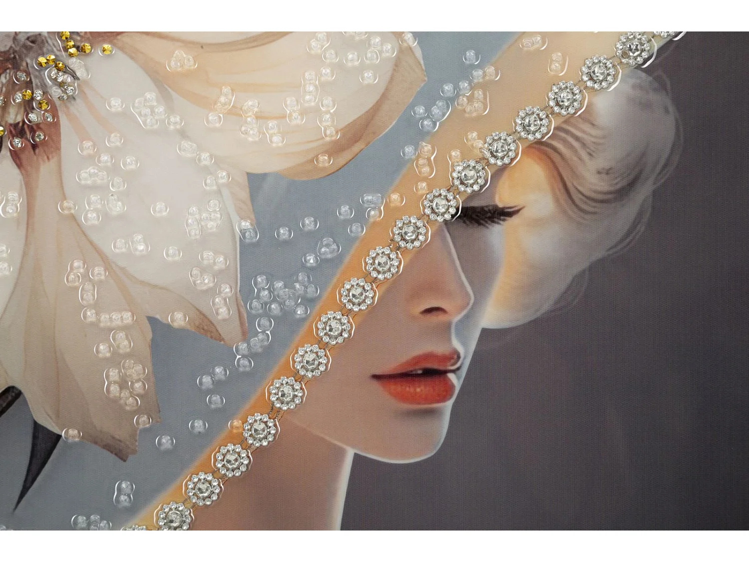 Dipinto su tela laccato con cornice cm 62x4x92