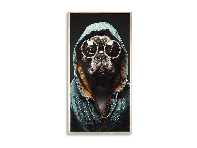 Tableau Imprimé Déco "Bad Bullie" 42x82cm Multicolore