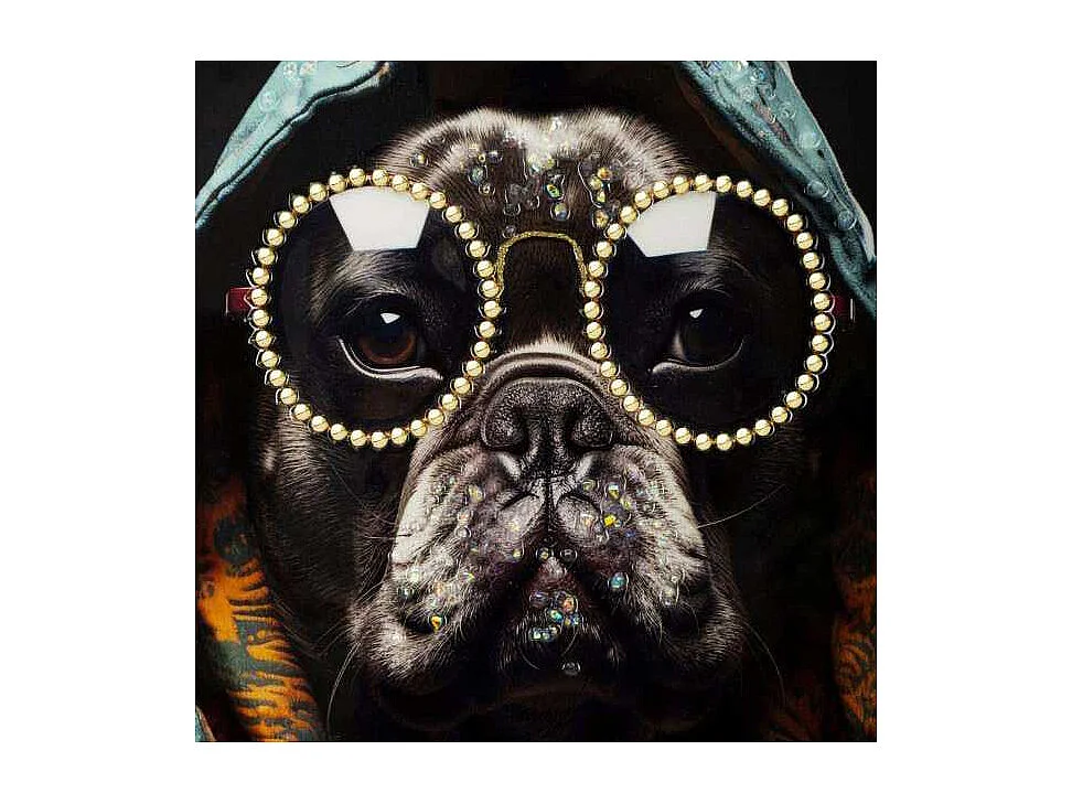 Tableau Imprimé Déco "Bad Bullie" 42x82cm Multicolore