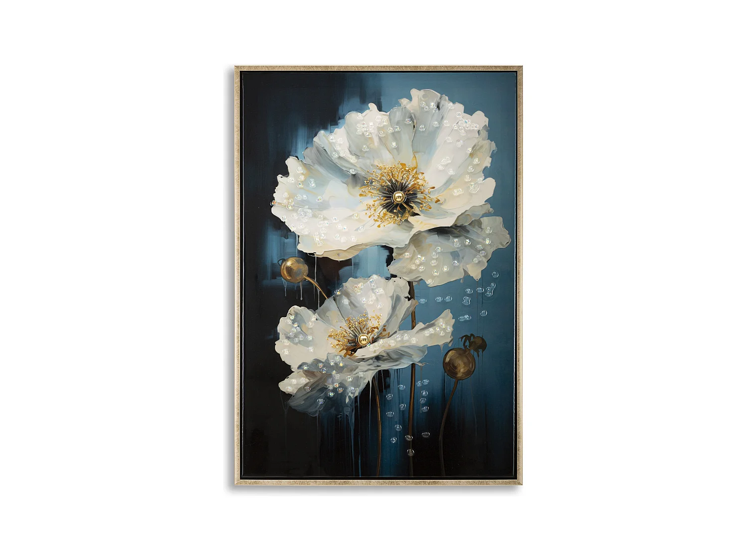Peinture sur toile laquée avec cadre 42x3,5x62 cm