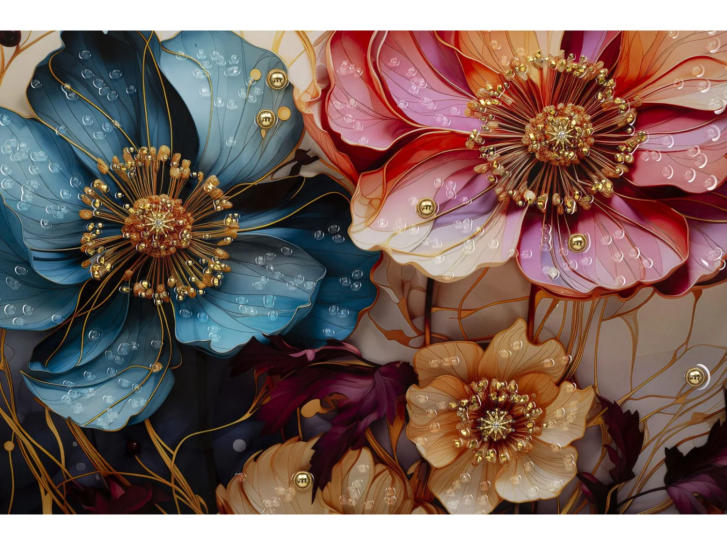 Tableau Imprimé Déco "Narcy" 82x82cm Multicolore