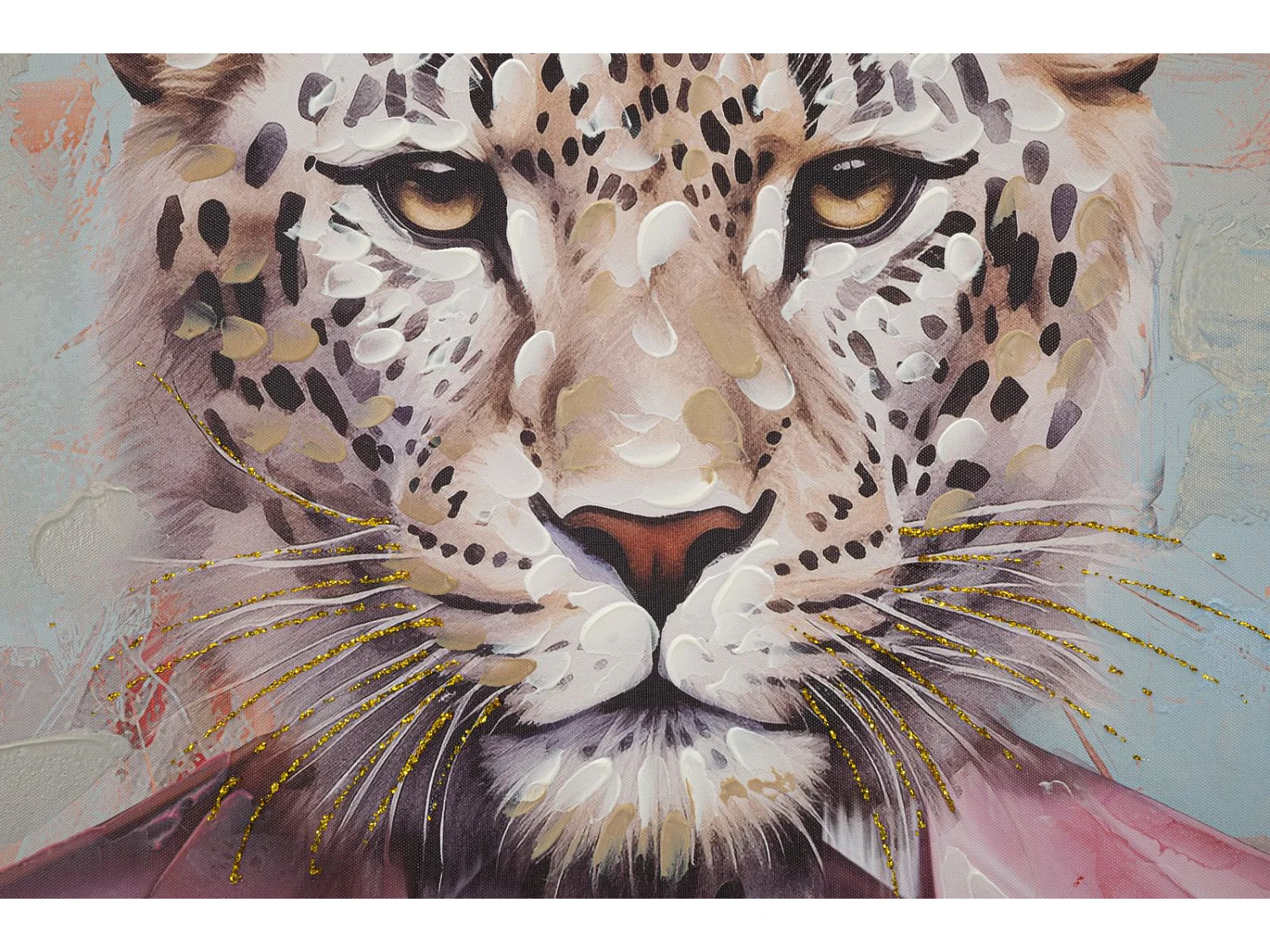 Tableau Imprimé Déco "Léopard" 82x122cm Multicolore