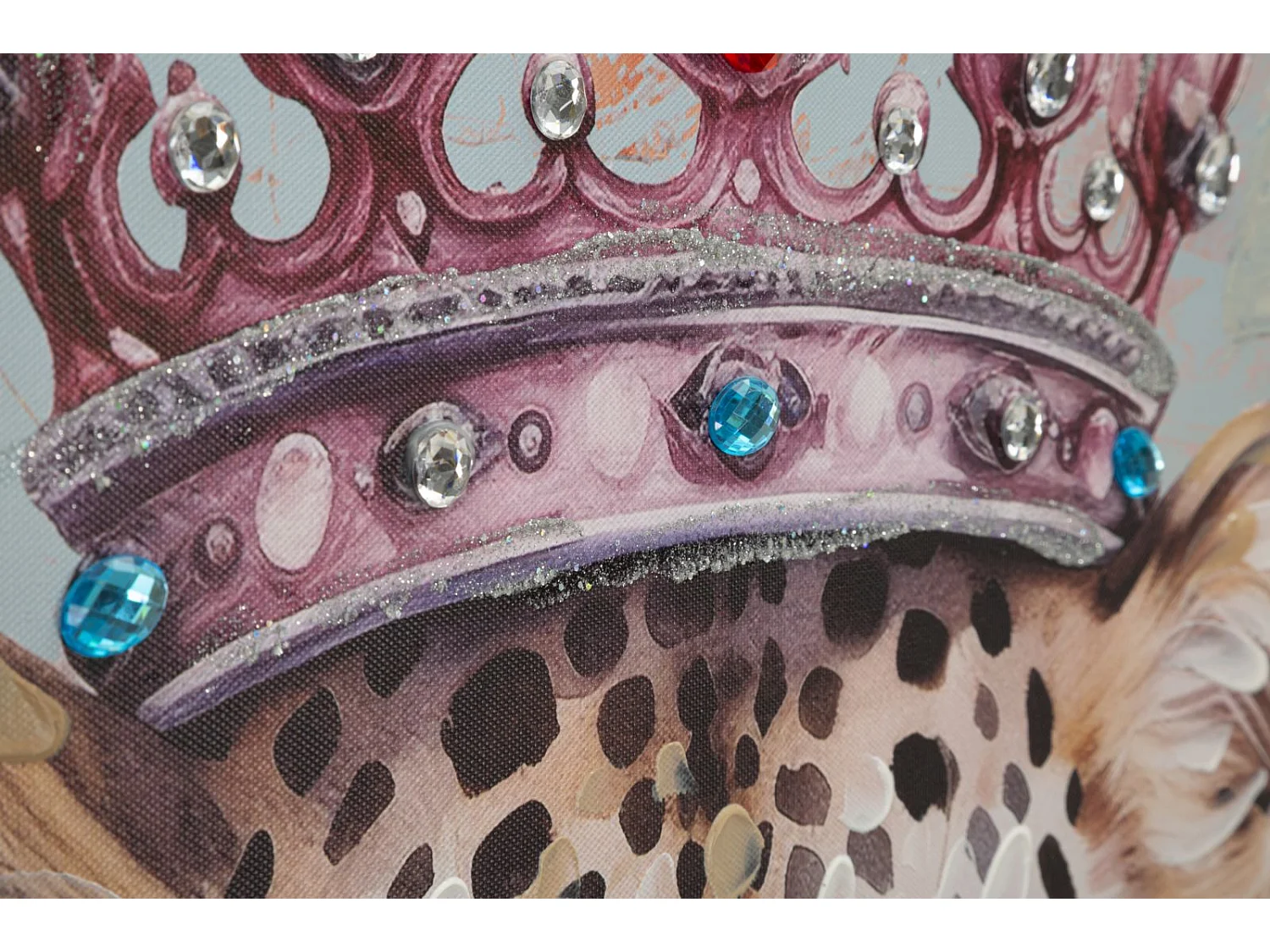 Tableau Imprimé Déco "Léopard" 82x122cm Multicolore