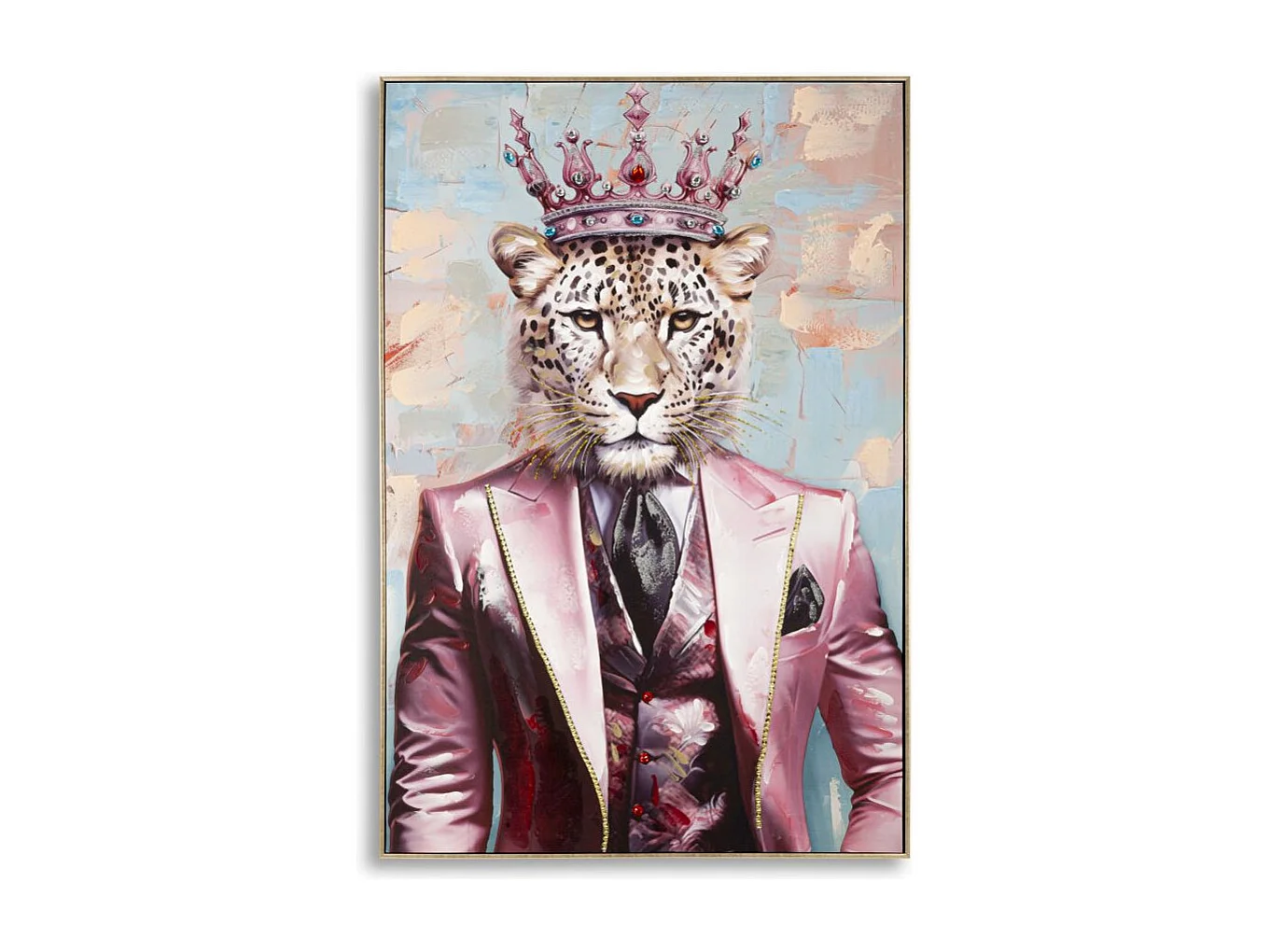 Tableau Imprimé Déco "Léopard" 82x122cm Multicolore