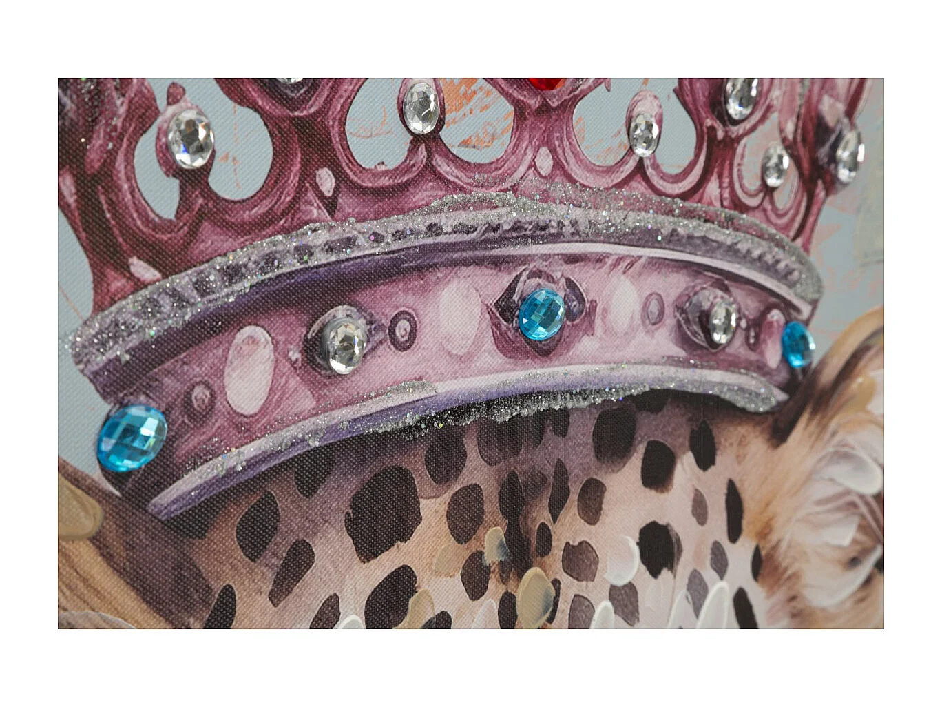 Tableau Imprimé Déco "Léopard" 82x122cm Multicolore