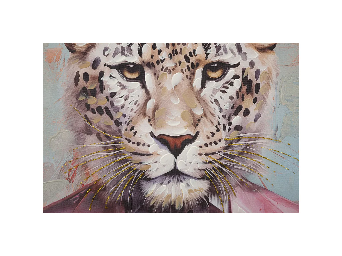 Tableau Imprimé Déco "Léopard" 82x122cm Multicolore