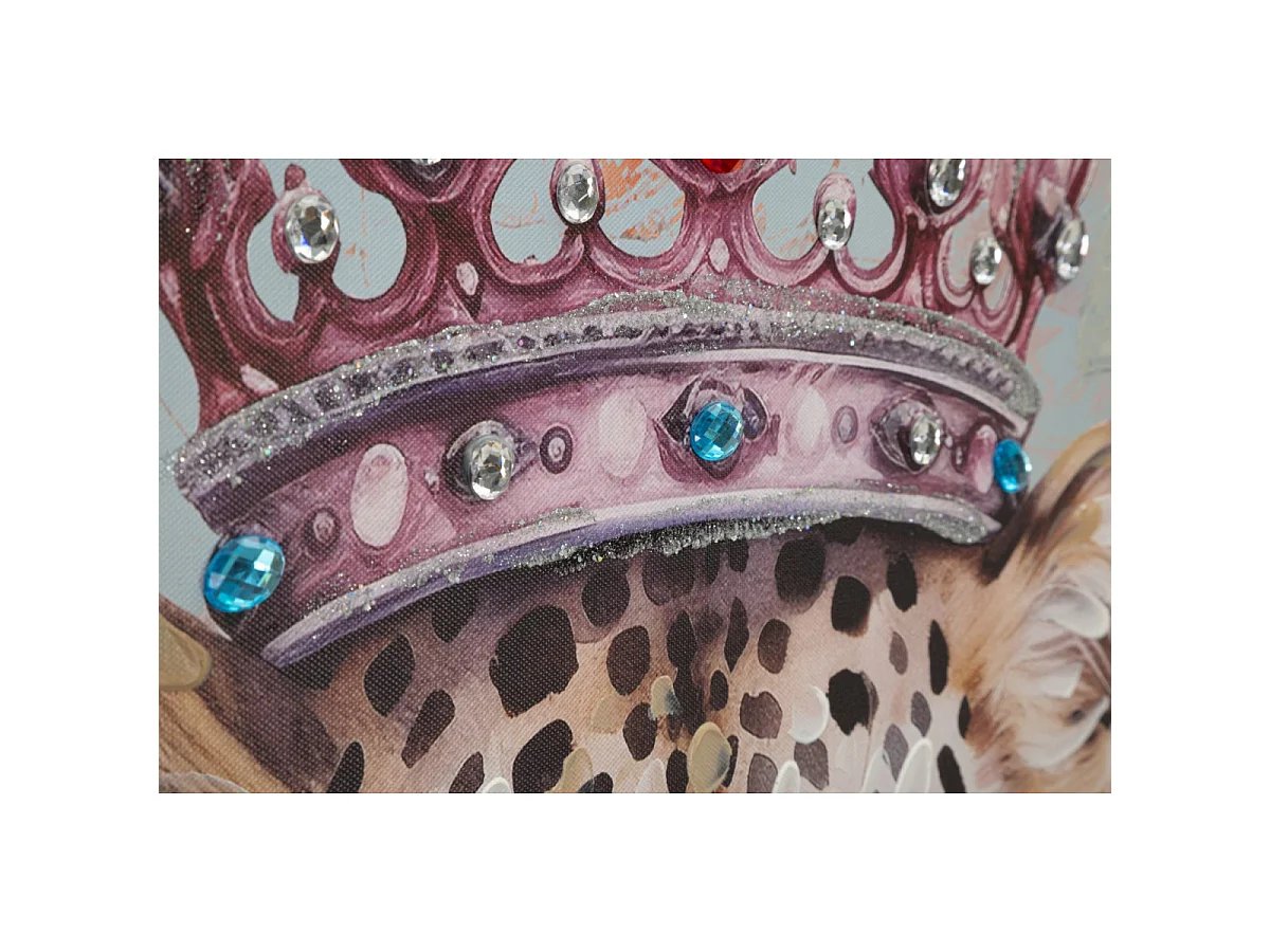 Tableau Imprimé Déco "Léopard" 82x122cm Multicolore
