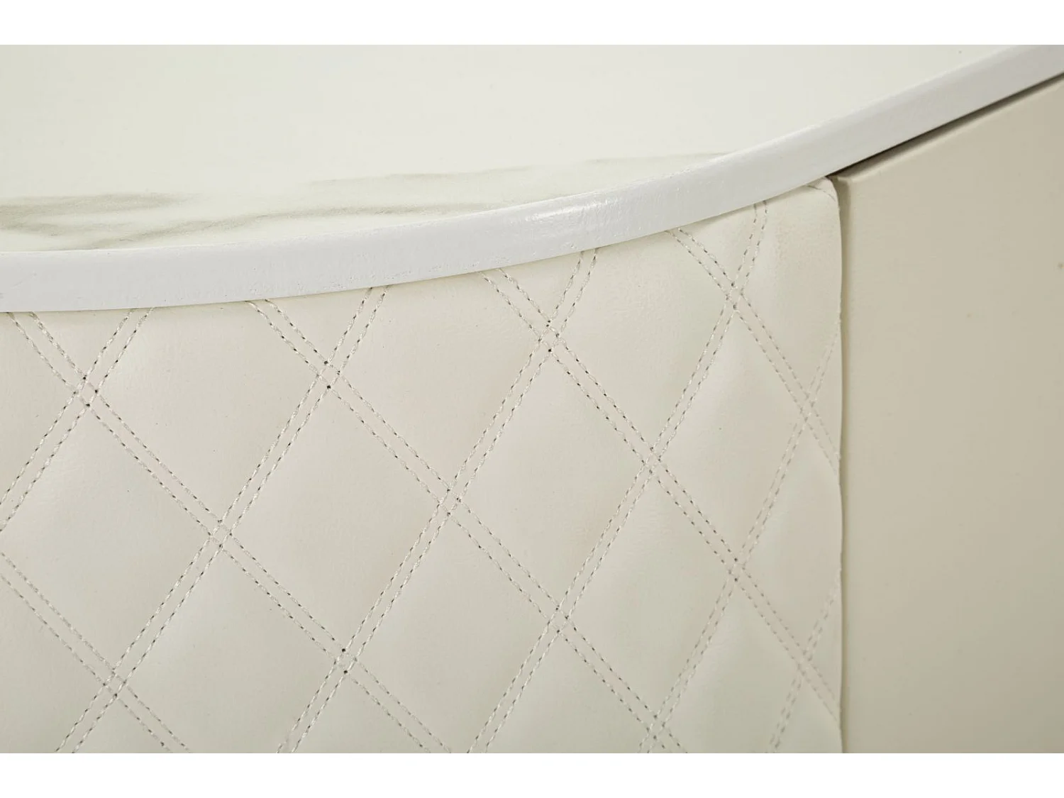 Mobile in metallo dorato e similpelle crema cm 120x40x85