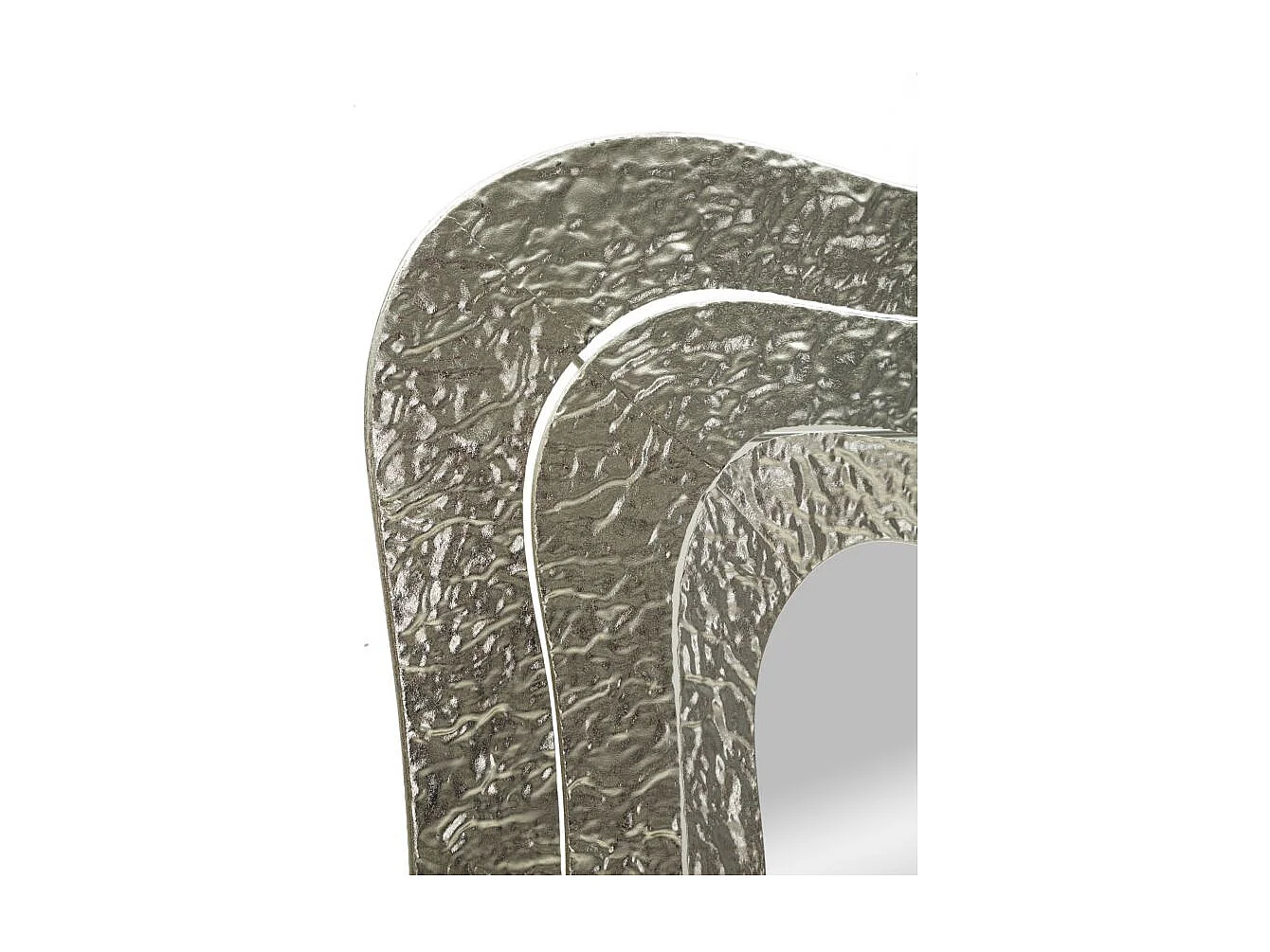 Miroir Mural Design "Aury" 79cm Argent