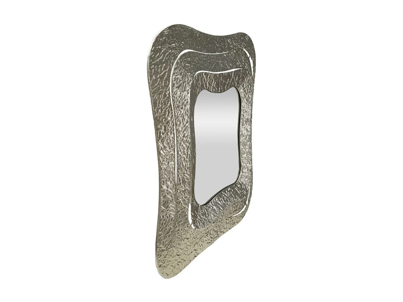 Miroir Mural Design "Aury" 79cm Argent