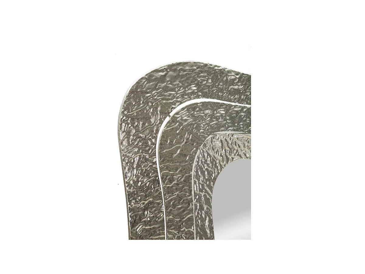 Miroir Mural Design "Aury" 79cm Argent