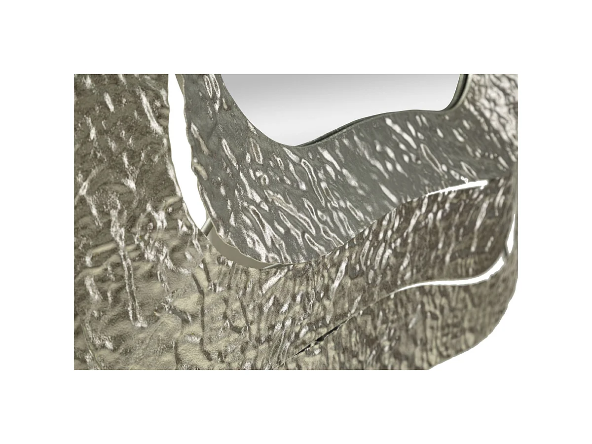Miroir Mural Design "Aury" 79cm Argent