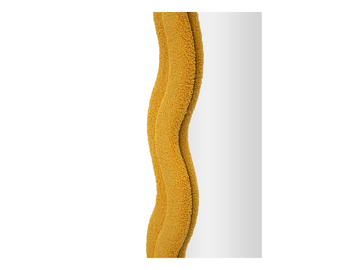 Miroir Mural en Tissu Bouclé "Teddy" 160cm Moutarde