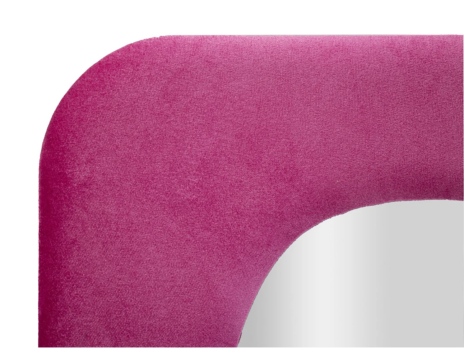 Specchio da parete in velluto fucsia cm 60x4x160