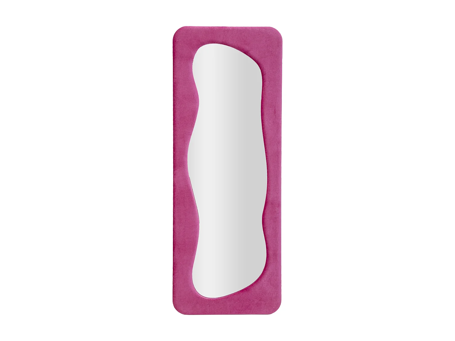 Miroir Mural en Velours "Theodor" 160cm Fuchsia
