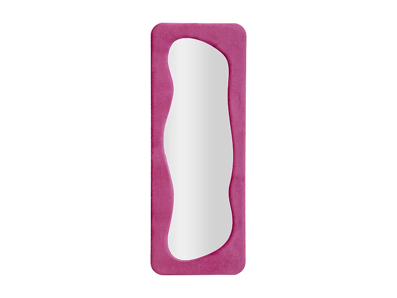 Miroir Mural en Velours "Theodor" 160cm Fuchsia