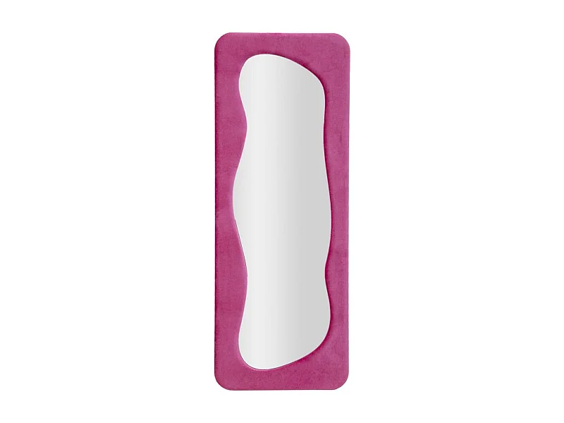 Espejo de pared con marco de terciopelo 160x60x4 cm Theodor - Fucsia