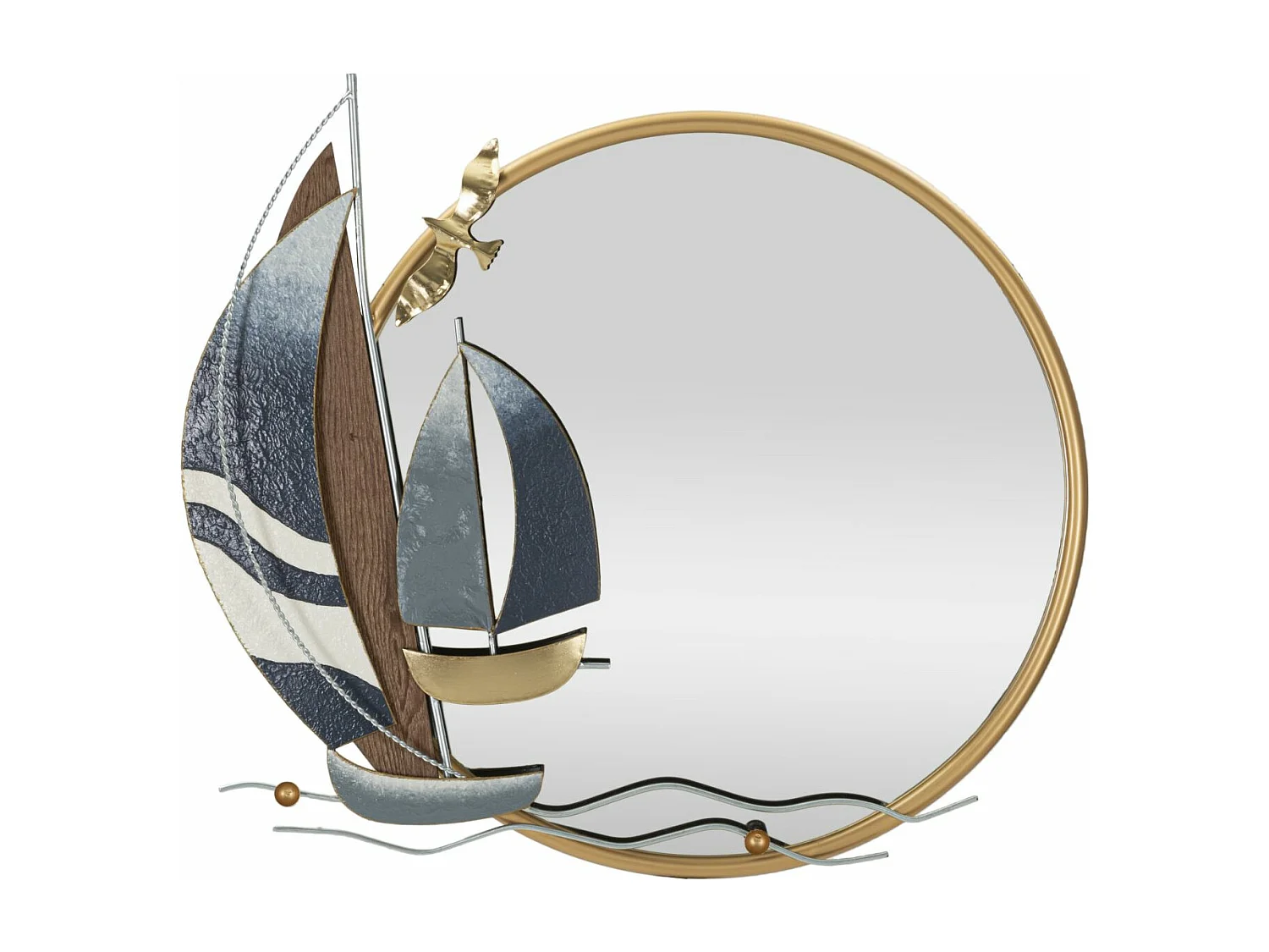 Miroir Mural Déco "Voile" 71cm Multicolore