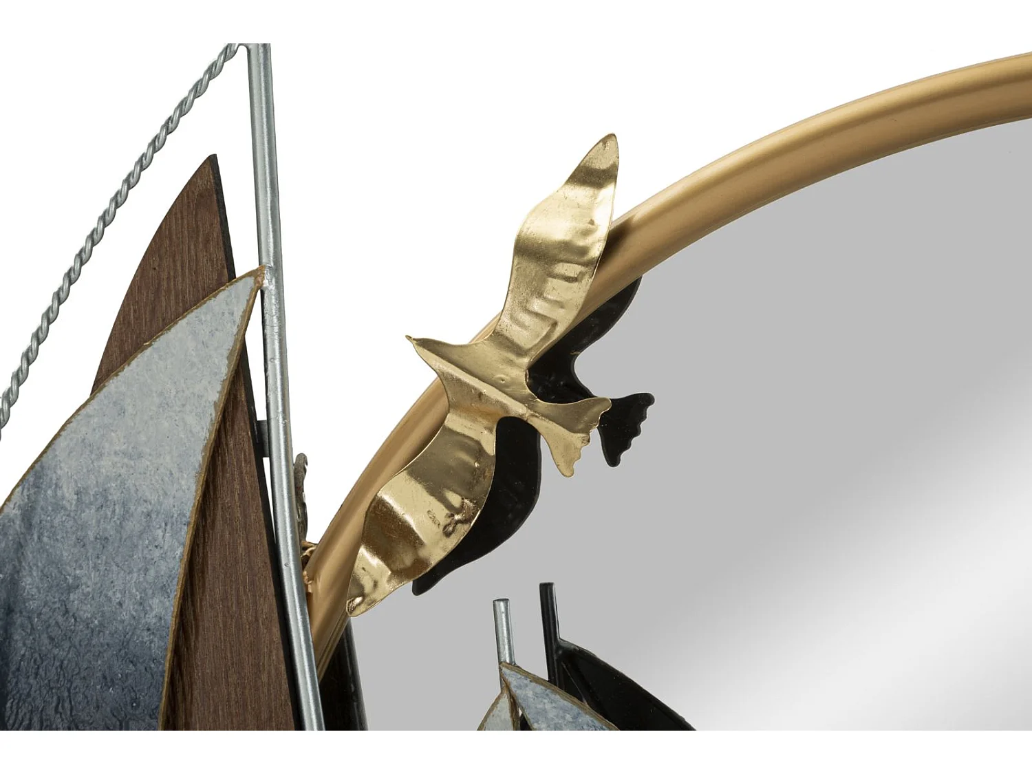 Miroir Mural Déco "Voile" 71cm Multicolore