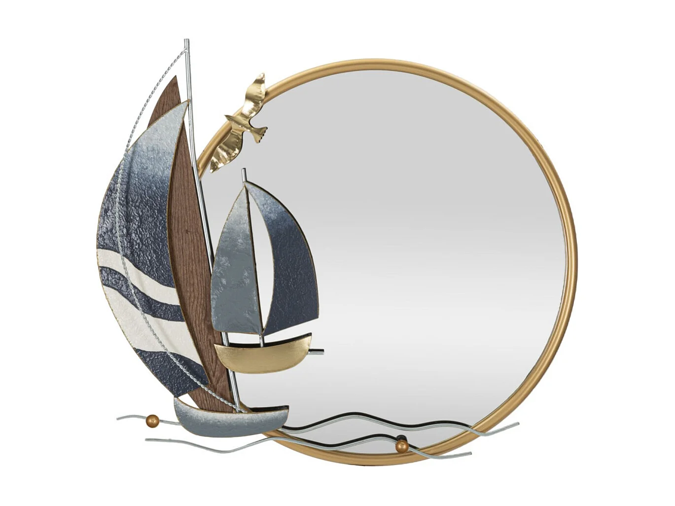 Miroir Mural Déco "Voile" 71cm Multicolore